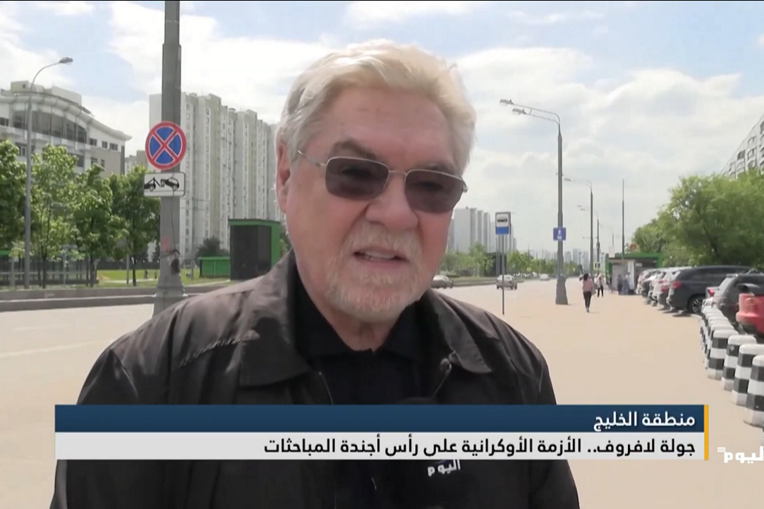 Профессор С.А. Воробьев в эфире сирийского телевидения