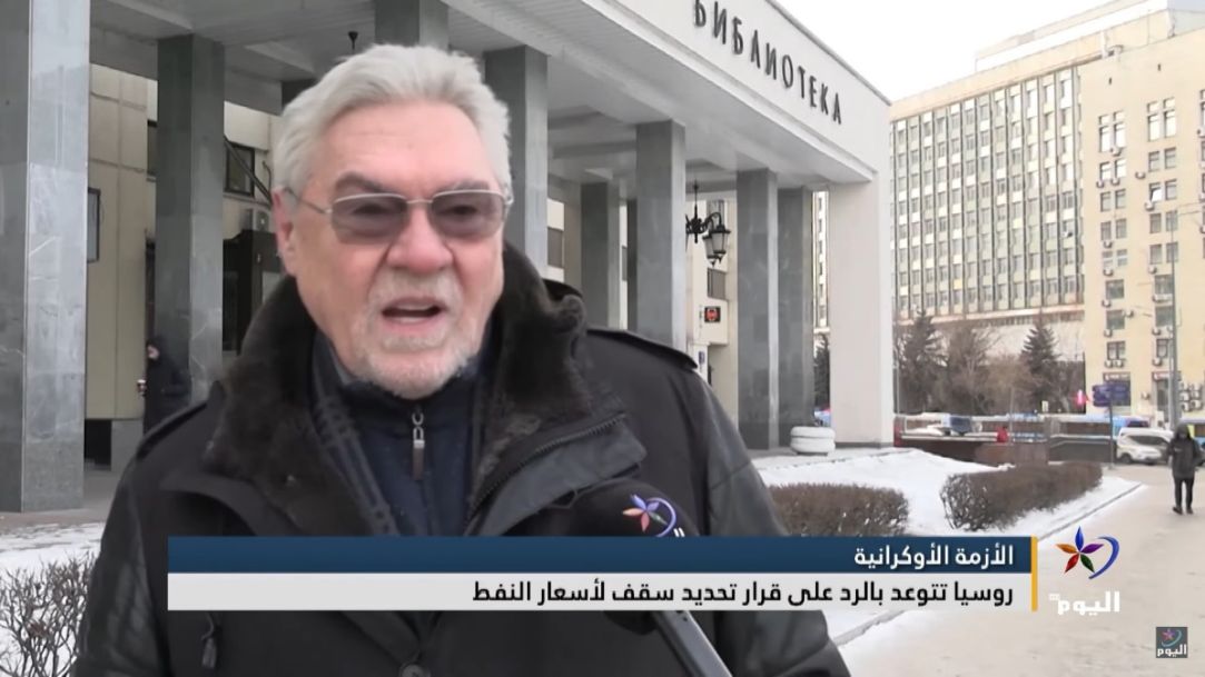 Профессор С.А. Воробьев в эфире сирийского телеканала