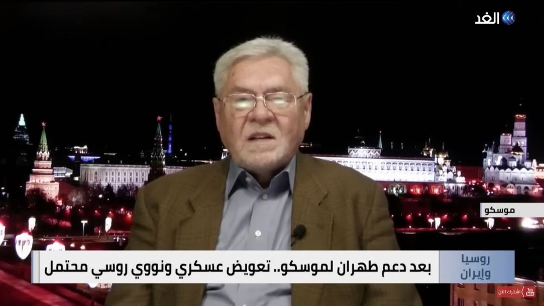 С.А. Воробьев в эфире арабского телеканала «Аль-Гад»