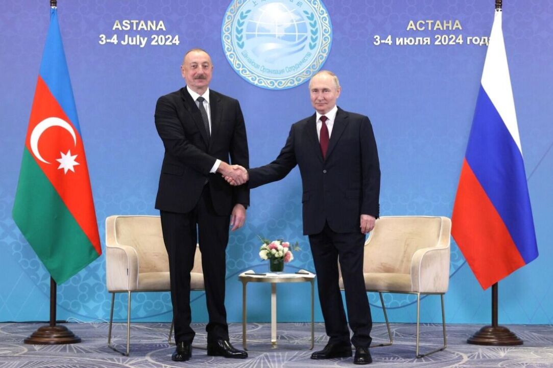 Президент РФ Владимир Путин и президент Азербайджанской Республики Ильхам Алиев